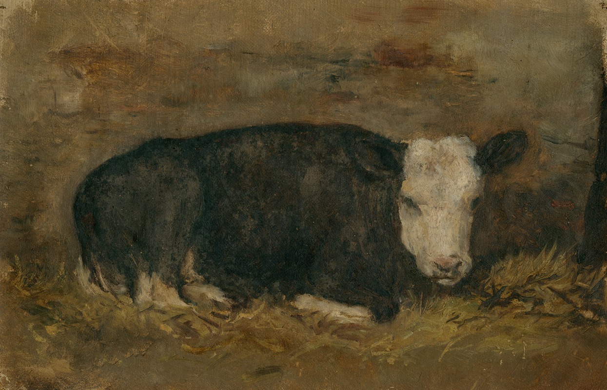 Floris Verster - Cow lying in a cowshed