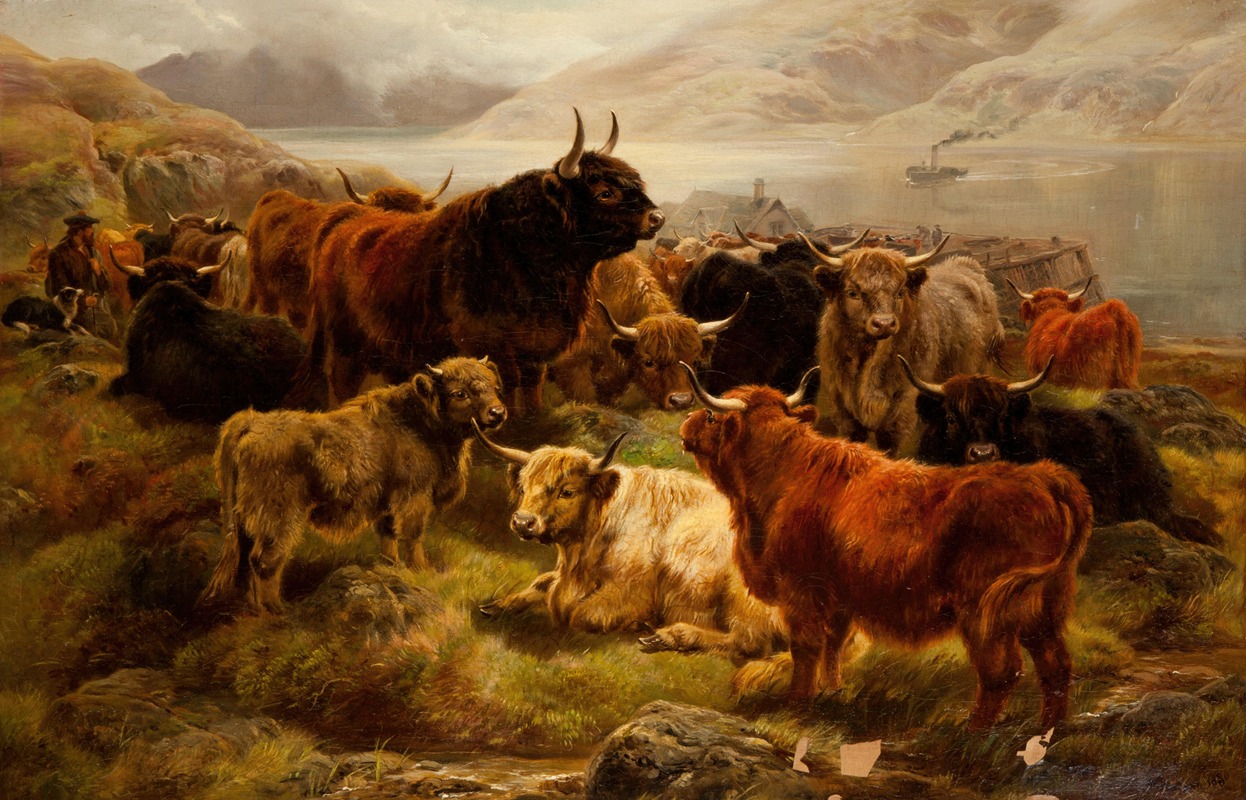 Highland cattle by William R.C. Watson - Artvee