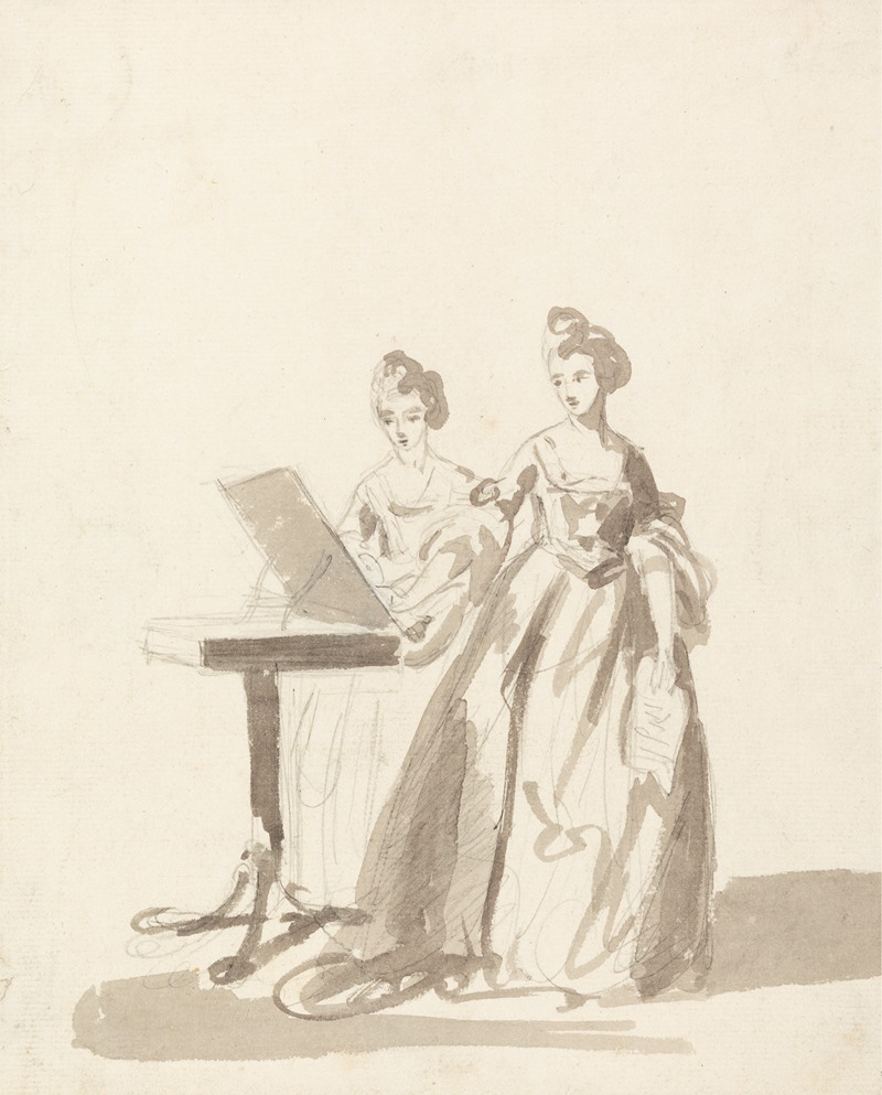Francis Cotes - Study for the Portrait of Princess Louisa and Queen Caroline Matilda of Denmark