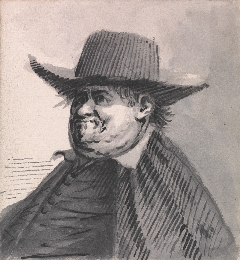 Francis Le Piper - A Portly Man in a Wide-Brimmed Hat