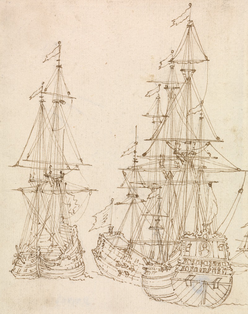 Francis Place - Studies of Ships