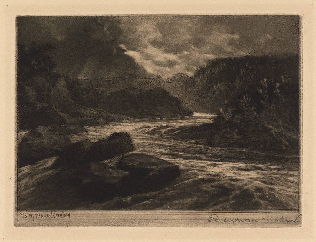 Francis Seymour Haden - A Salmon River, no. 2