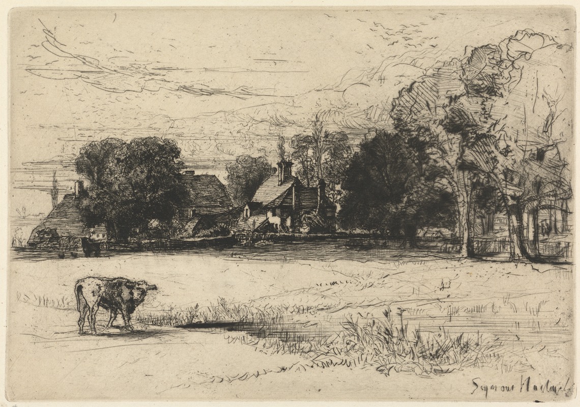 Francis Seymour Haden - Cottages behind Horsley’s House