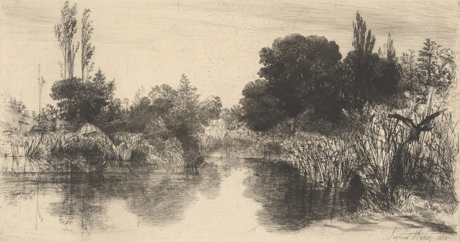 Francis Seymour Haden - Shere Mill Pond, no. 2