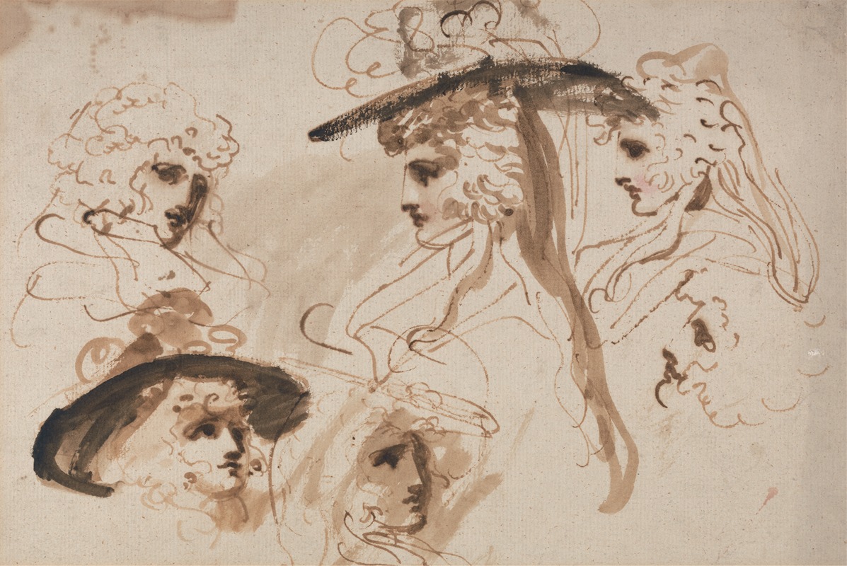 George Romney - Studies for the Head of a Lady (Studies of a Woman’s Head)