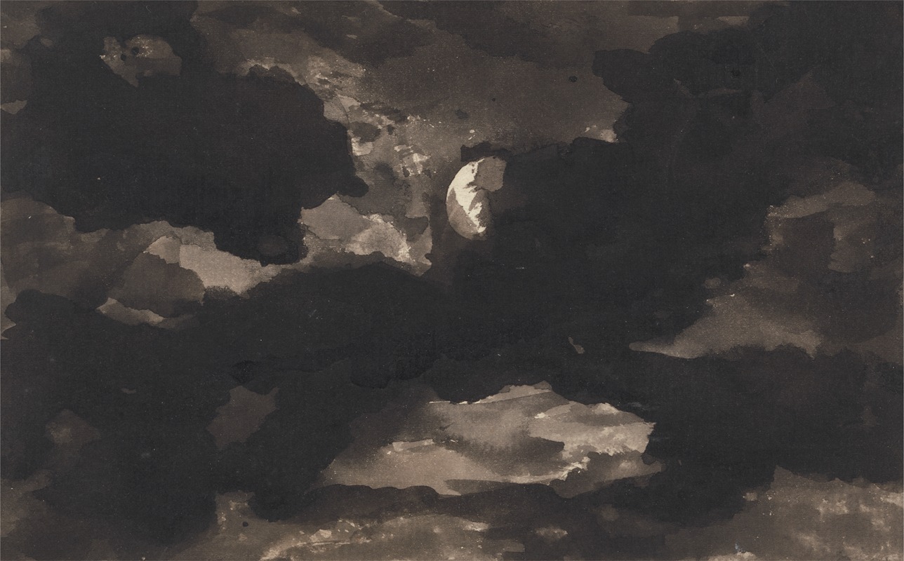 George Romney - Study of a Clouded Moonlit Sky