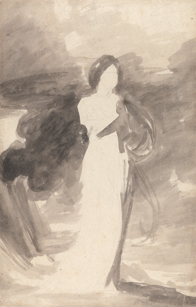 George Romney - Study of a Lady Standing