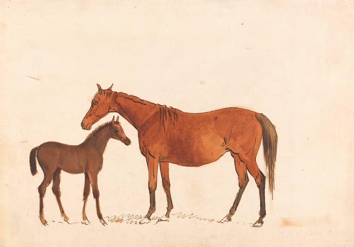 Sawrey Gilpin - Chestnut Mare and Foal