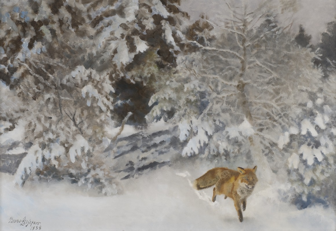 Bruno Liljefors - Fox in Winter Landscape