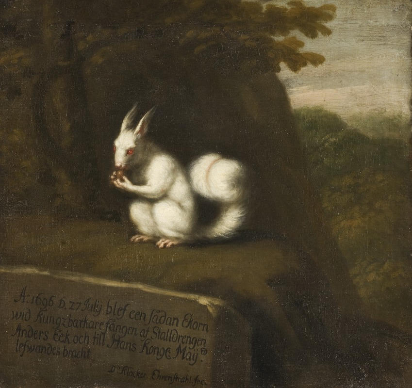 David Klöcker Ehrenstrahl - White Squirrel in a Landscape
