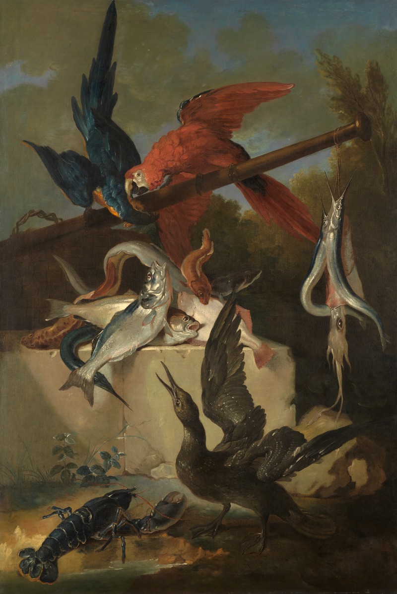 Jean-Baptiste Oudry - Fische, Seevögel und Papageien