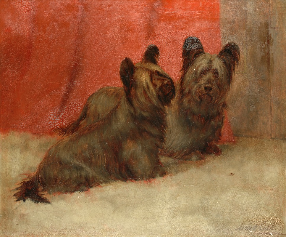 Maud Earl - Portrait of two Skye terriers