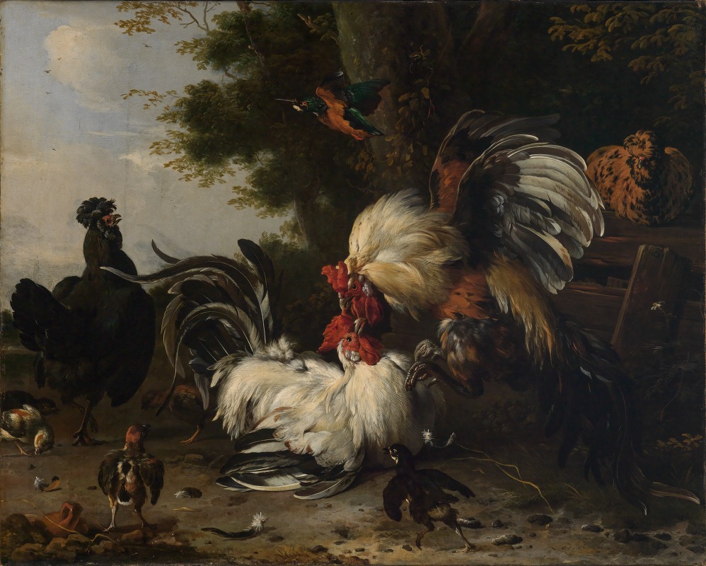 Melchior de Hondecoeter - Der Krieg im Hühnerhof