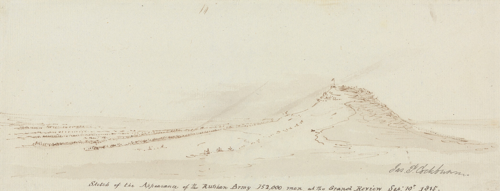 James Pattison Cockburn - Sketch of the Appearance of the Russian Army, 152,000 Men at the Grand Review, September 10, 1815