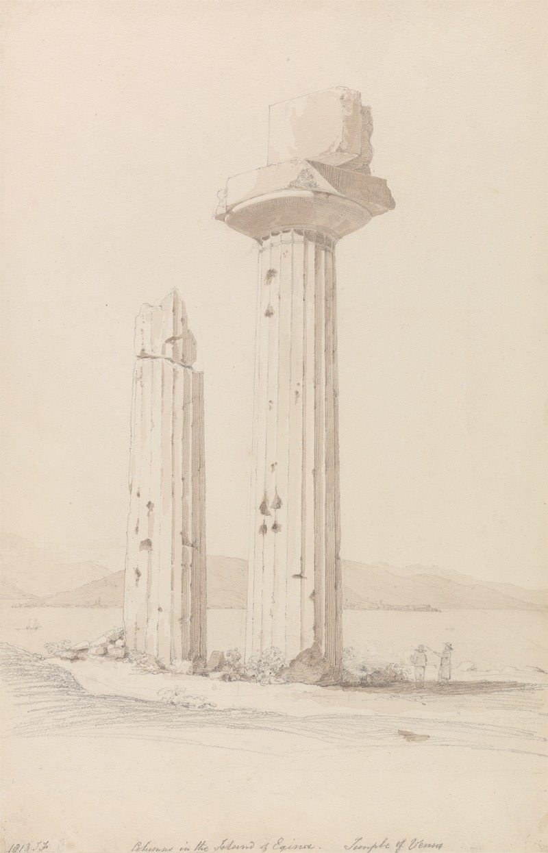 John Foster - Columns in the Island of Aegina, Temple of Venus