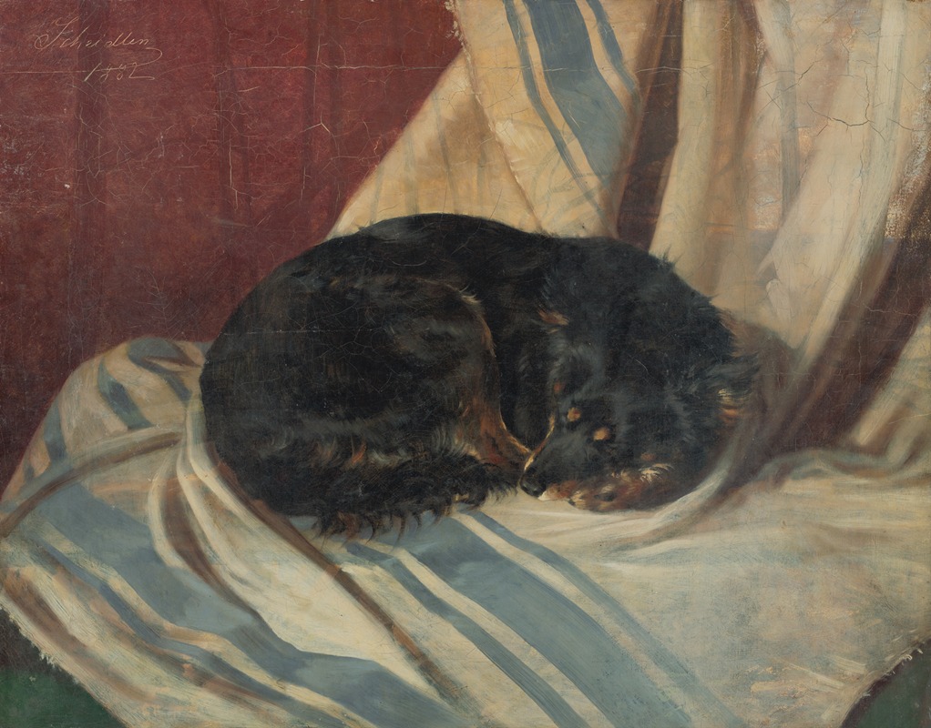 Friedrich Carl von Scheidlin - Study of a Dog Lying Down