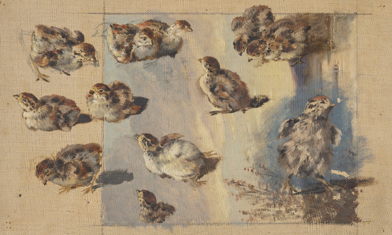 Friedrich Carl von Scheidlin - Study of Chicks