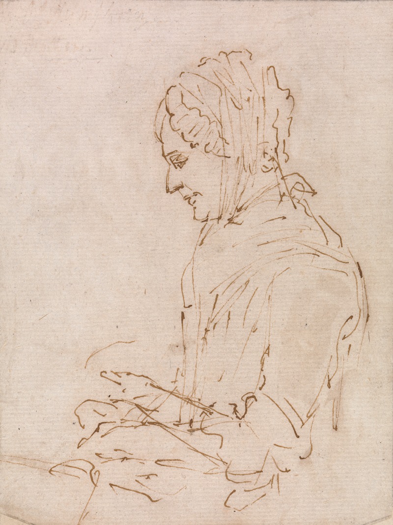 Ozias Humphrey - Study of the Artist’s Mother Sewing