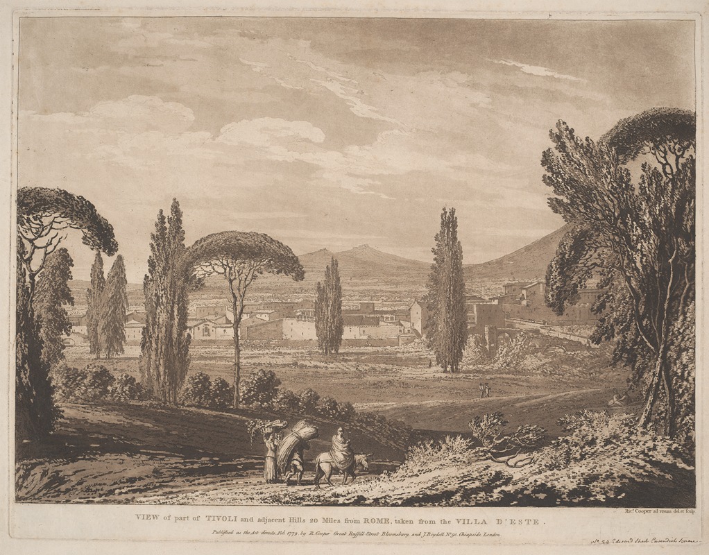 Richard Cooper the Elder - View of Part of Tivoli and Adjacent Hills