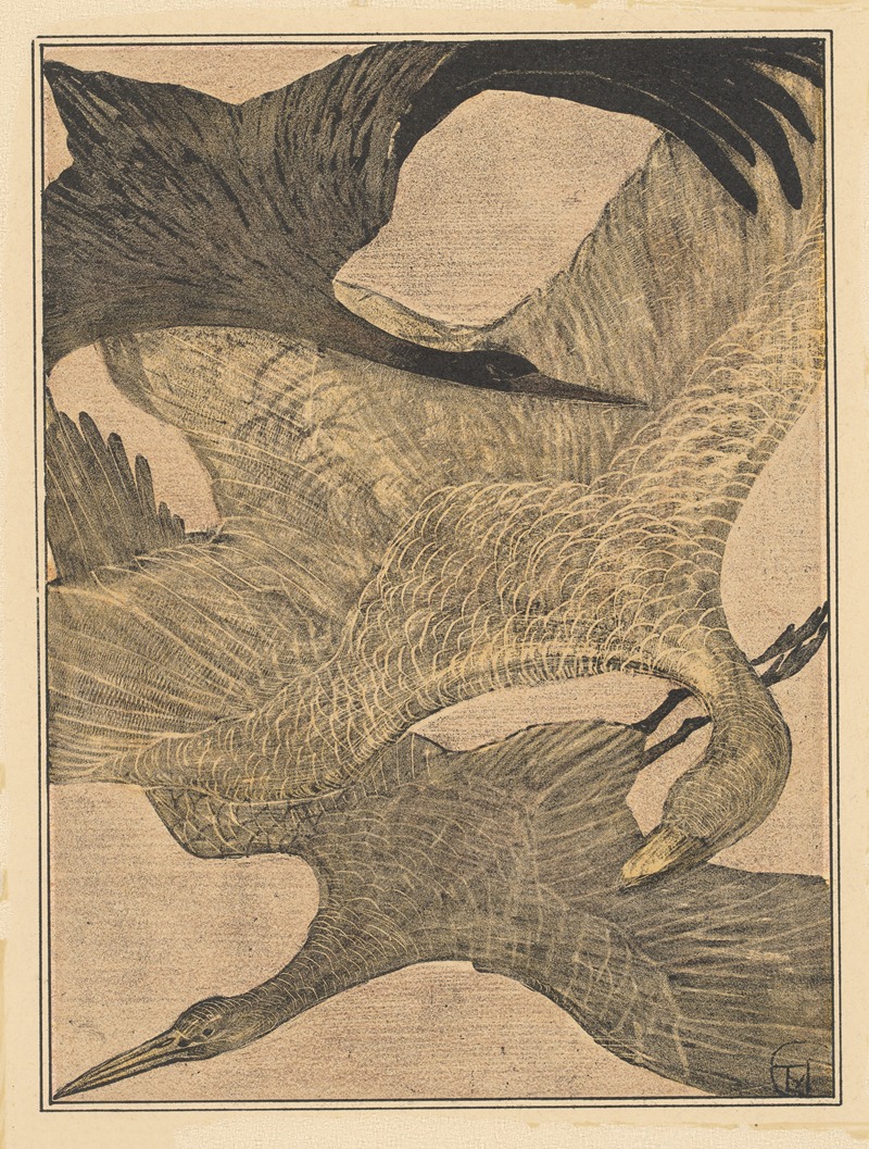Theo van Hoytema - Drie vliegende vogels.