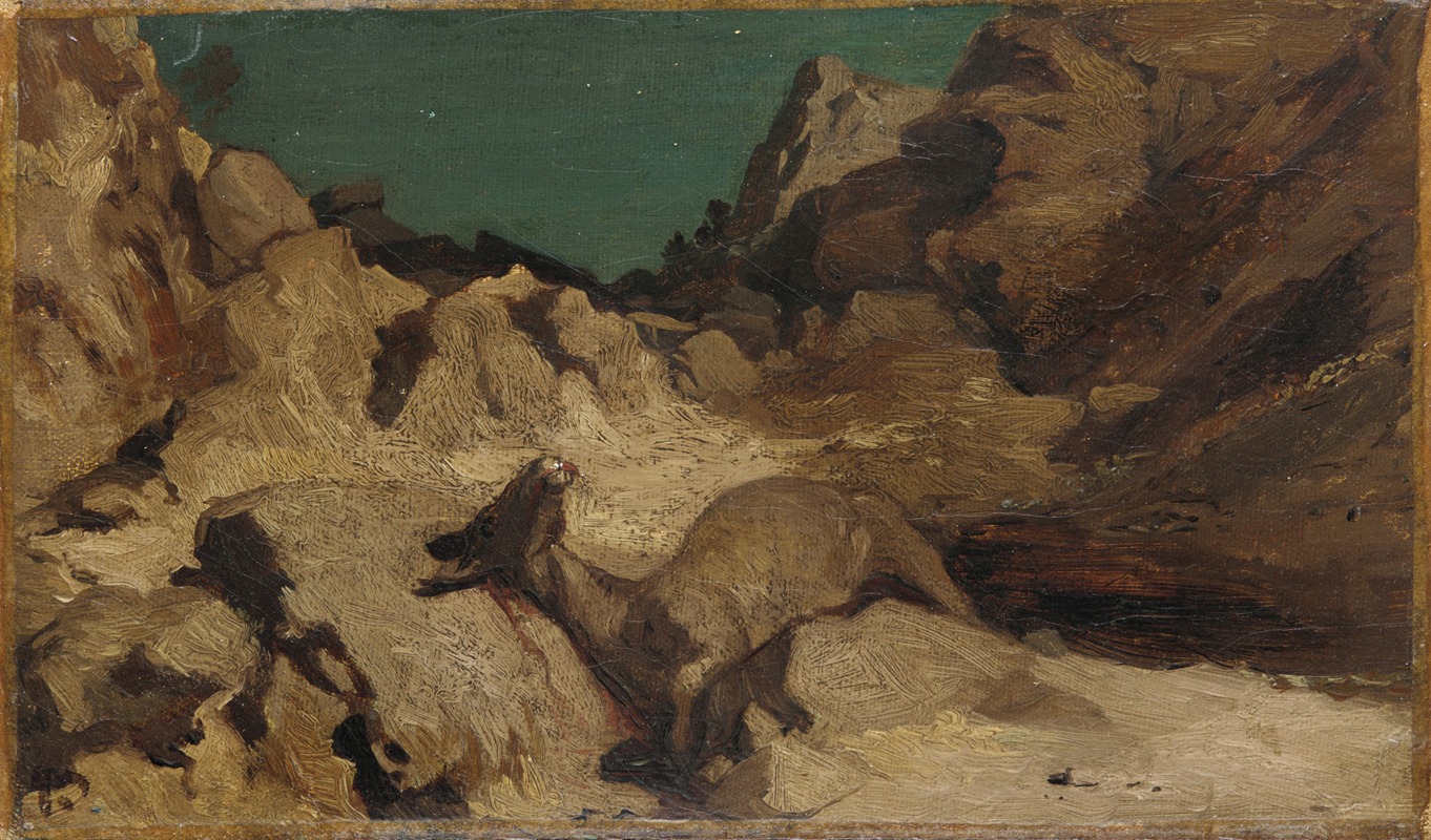 Elihu Vedder - The Fable of the Miller, His Son, and the Donkey No. 9