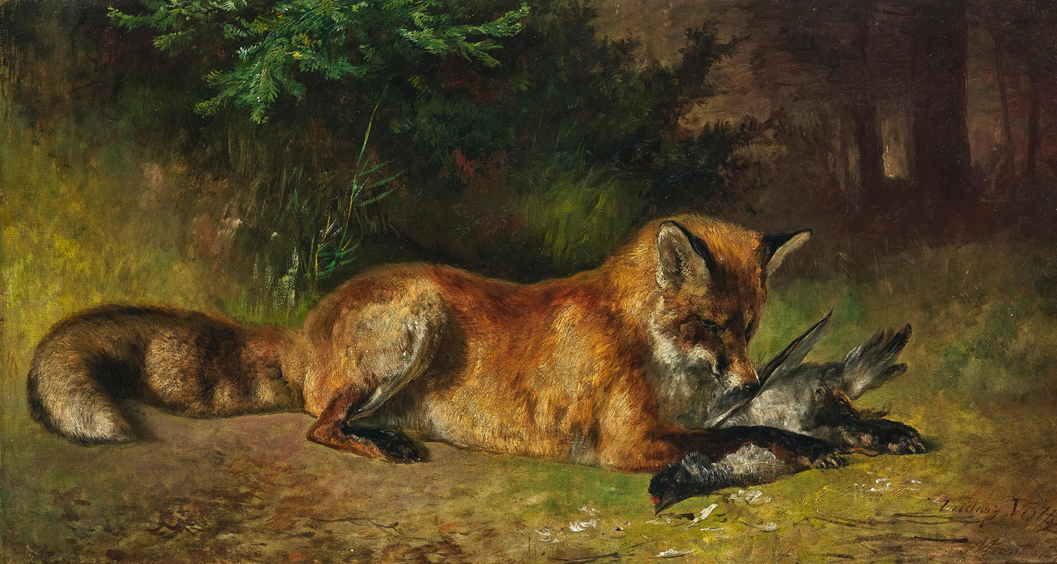 Ludwig Voltz - A Fox with its Prey