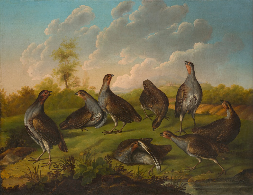 Stephen Elmer - Covey Of Partridges In A Landscape