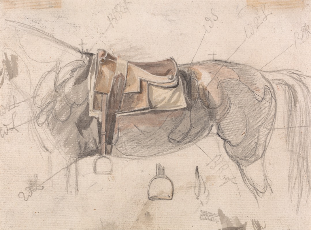 Sawrey Gilpin - A Racing Saddle on a Horse’s Back, With Details of Stirrup