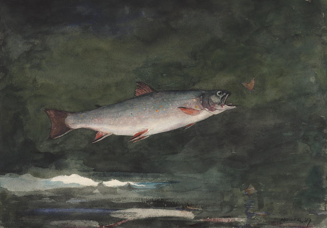 Winslow Homer - Leaping Trout