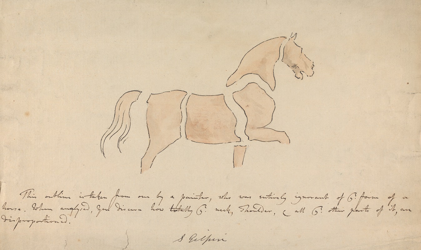 Sawrey Gilpin - Disproportioned Horse Drawing