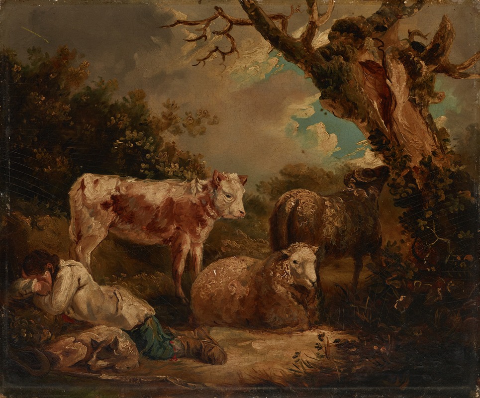 George Morland - The Shepherd’s Rest