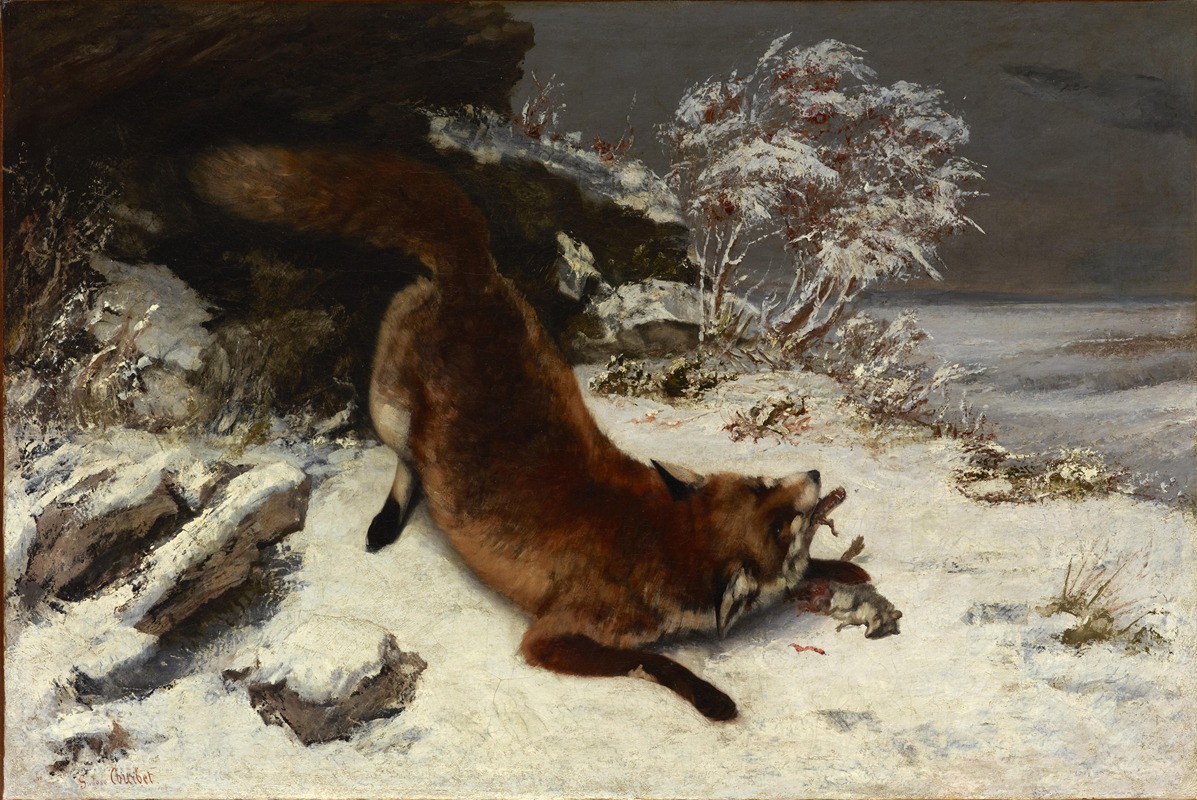 Gustave Courbet - Fox in the Snow