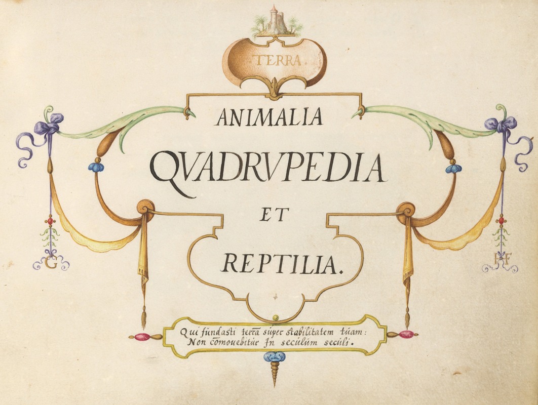 Joris Hoefnagel - Title Page – Animalia Qvadrvpedia et Reptilia (Terra)