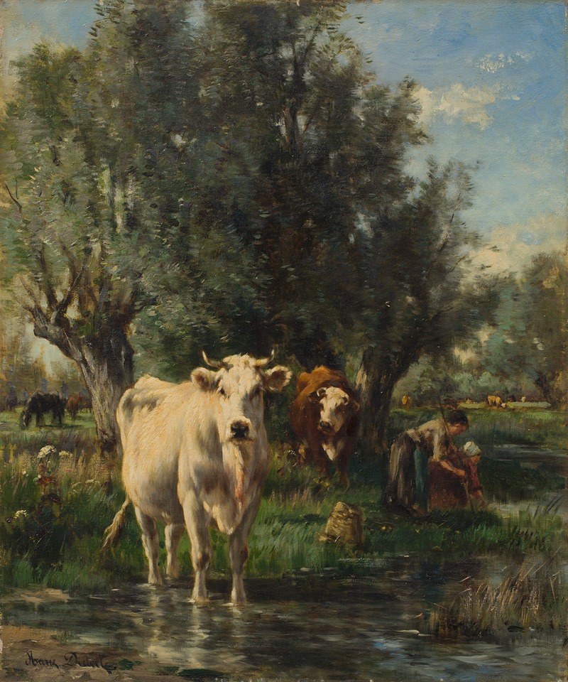 Marie Dieterlé - Cattle in a Landscape