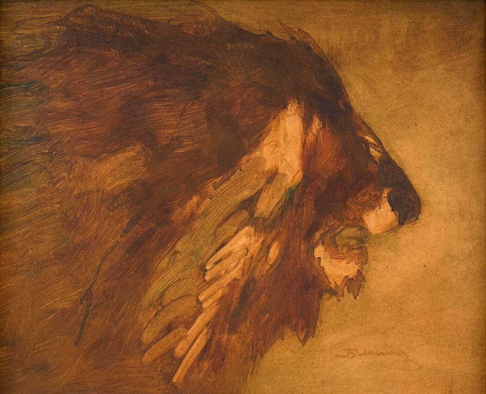 Henri Deluermoz - Tête de lion