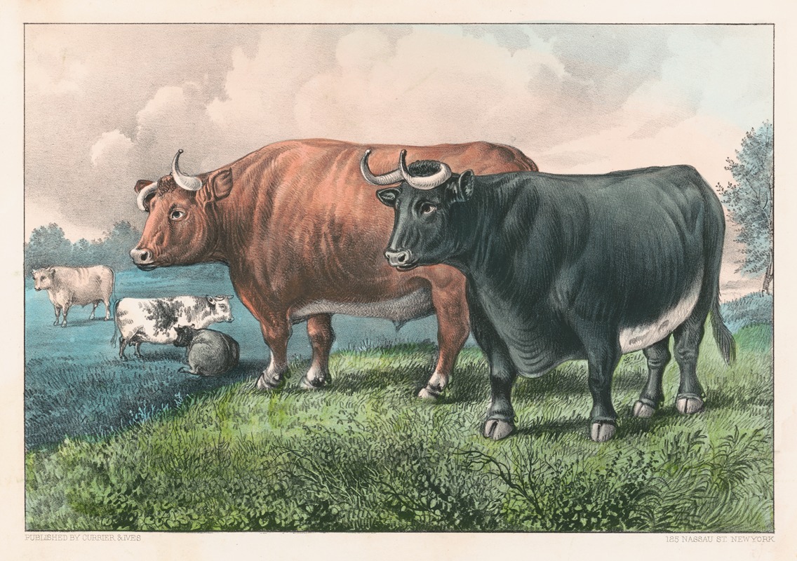 Currier & Ives. - Prize fat cattle