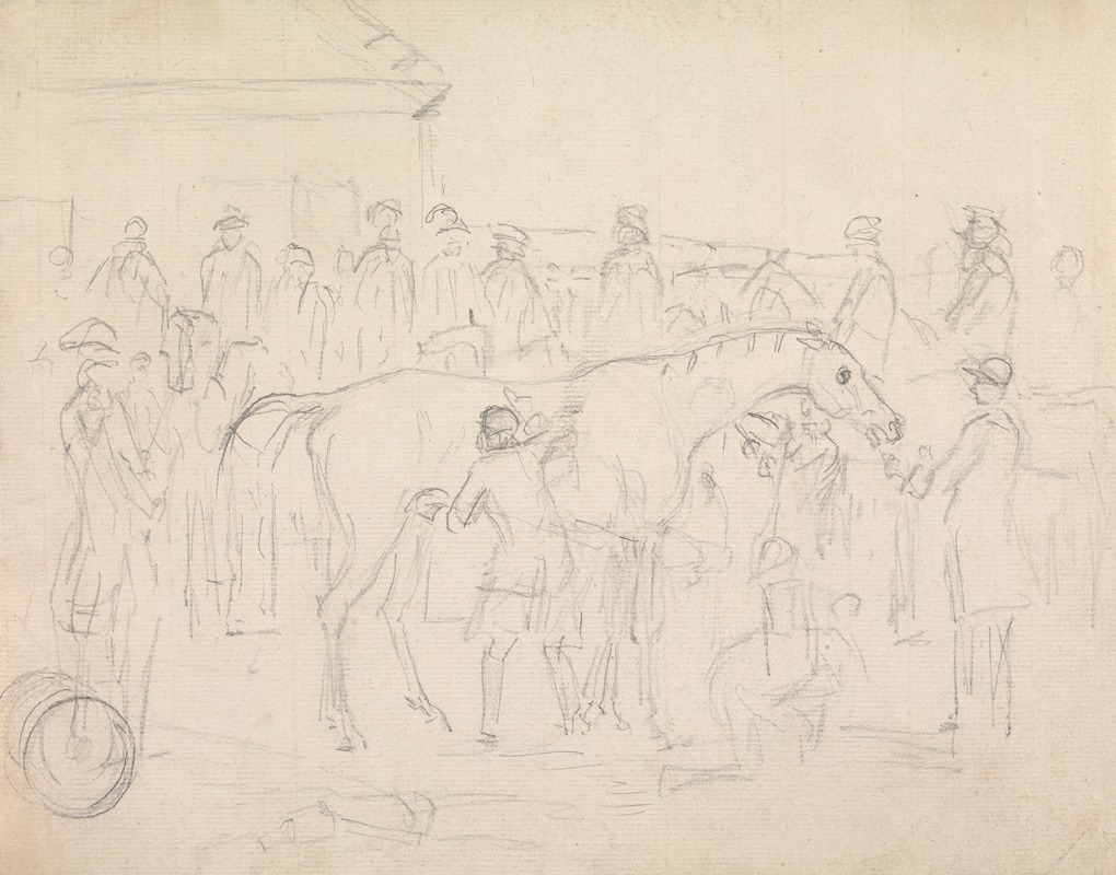 Sawrey Gilpin - Rubbing Down a Horse in a Paddock at a Racetrack
