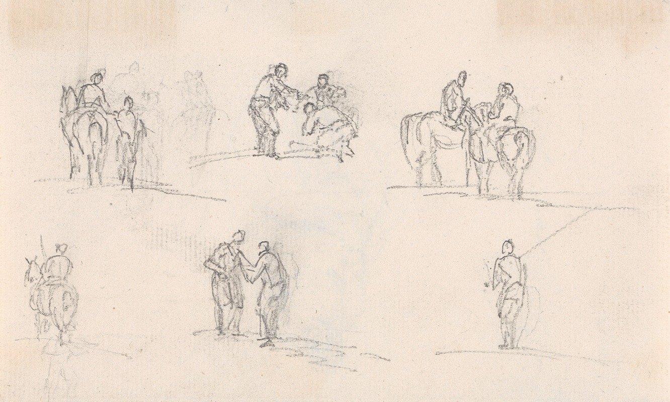 Sawrey Gilpin - Six Studies of Figures on Horses