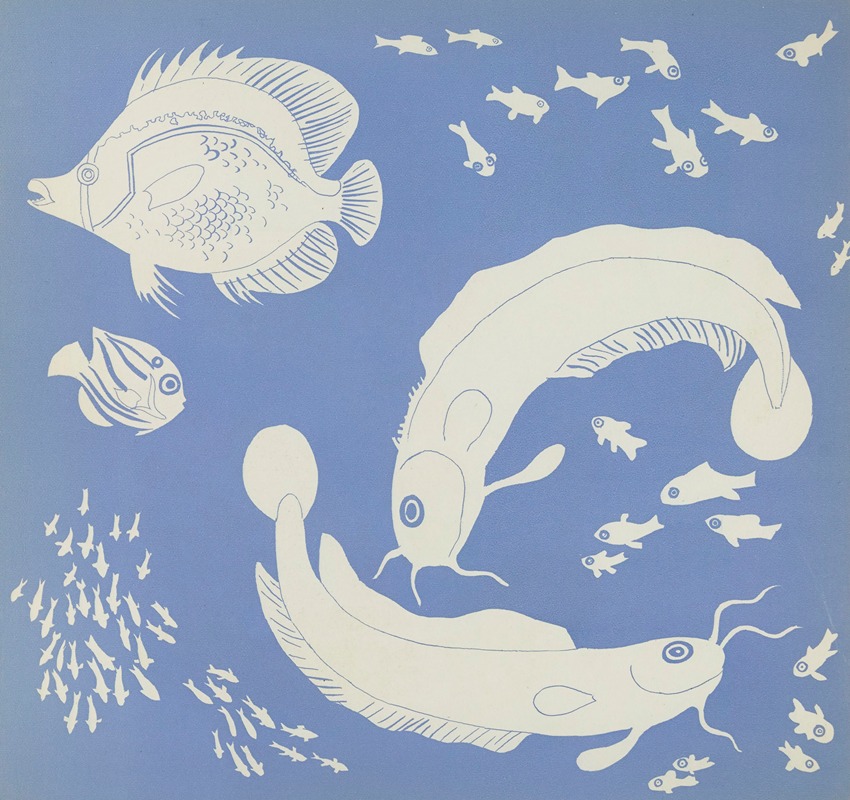 Elena Pavlovna Gertik - Images à colorier, Des Poissons Pl.10