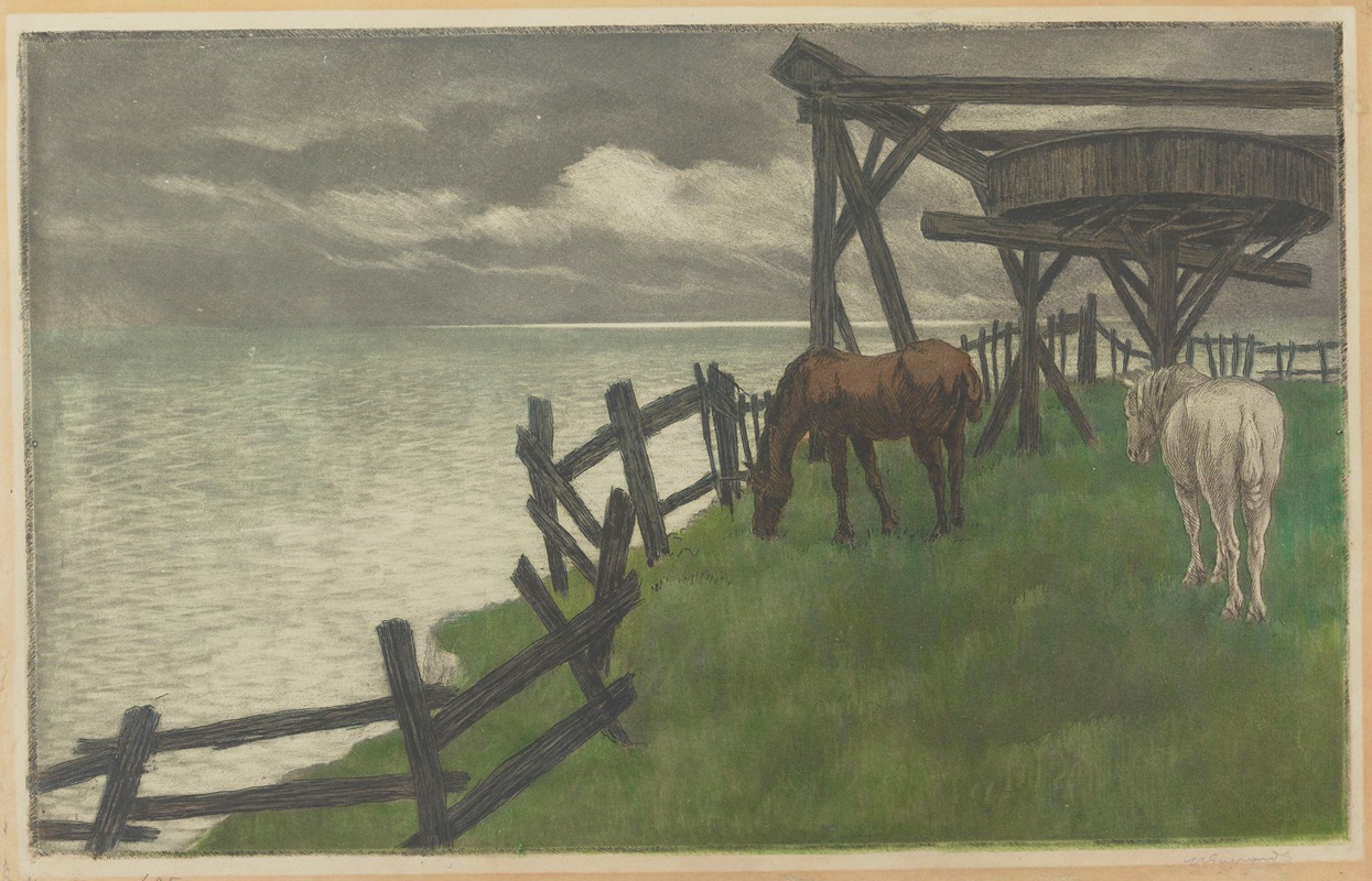 Henri-Charles Guérard - Le vieux manège, Dieppe