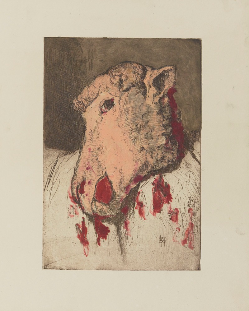 Henri-Charles Guérard - Tête de mouton