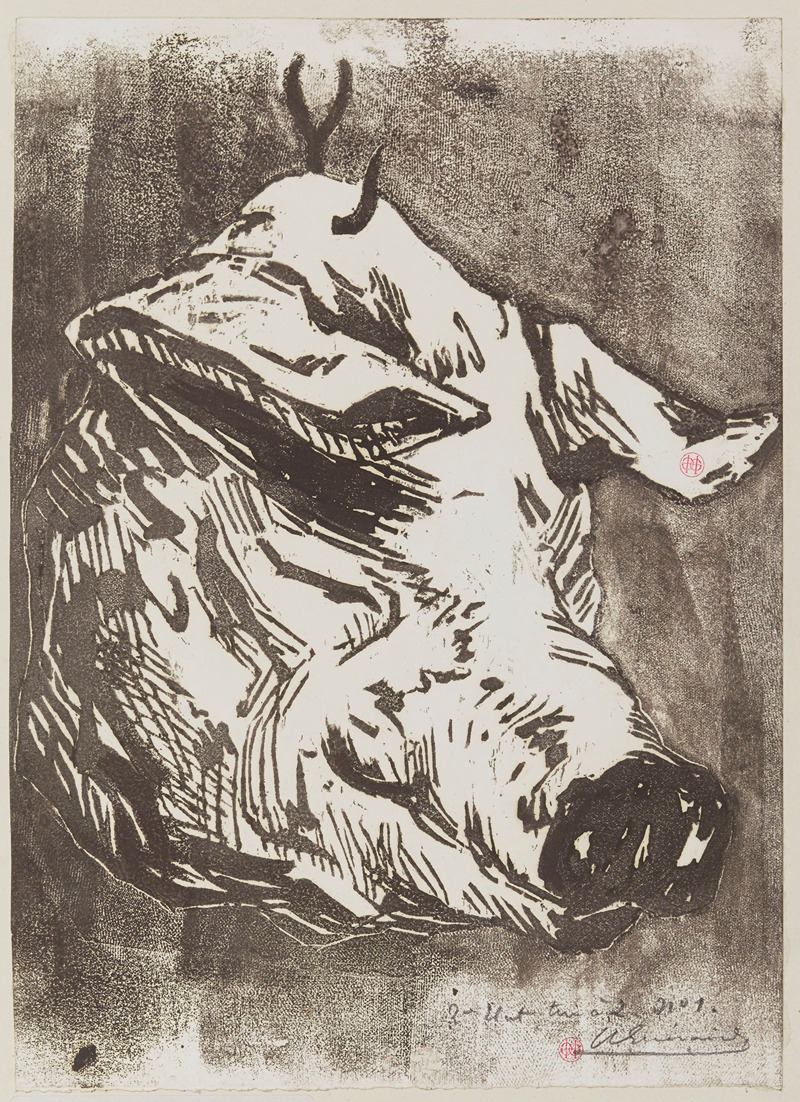 Henri-Charles Guérard - Tête de porc