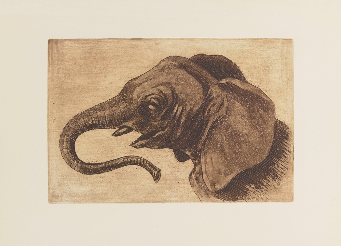 Henri-Charles Guérard - Tête d’éléphant