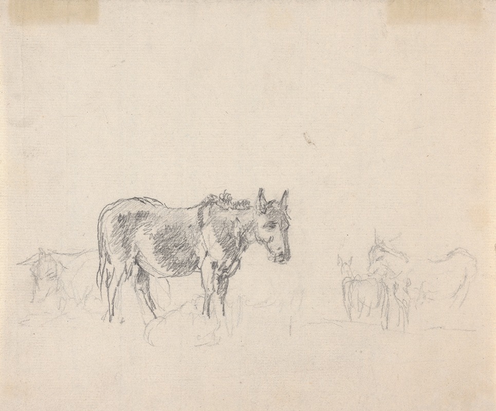 Sawrey Gilpin - Study of donkeys