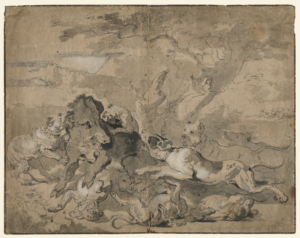 Abraham Hondius - Boar Hunt