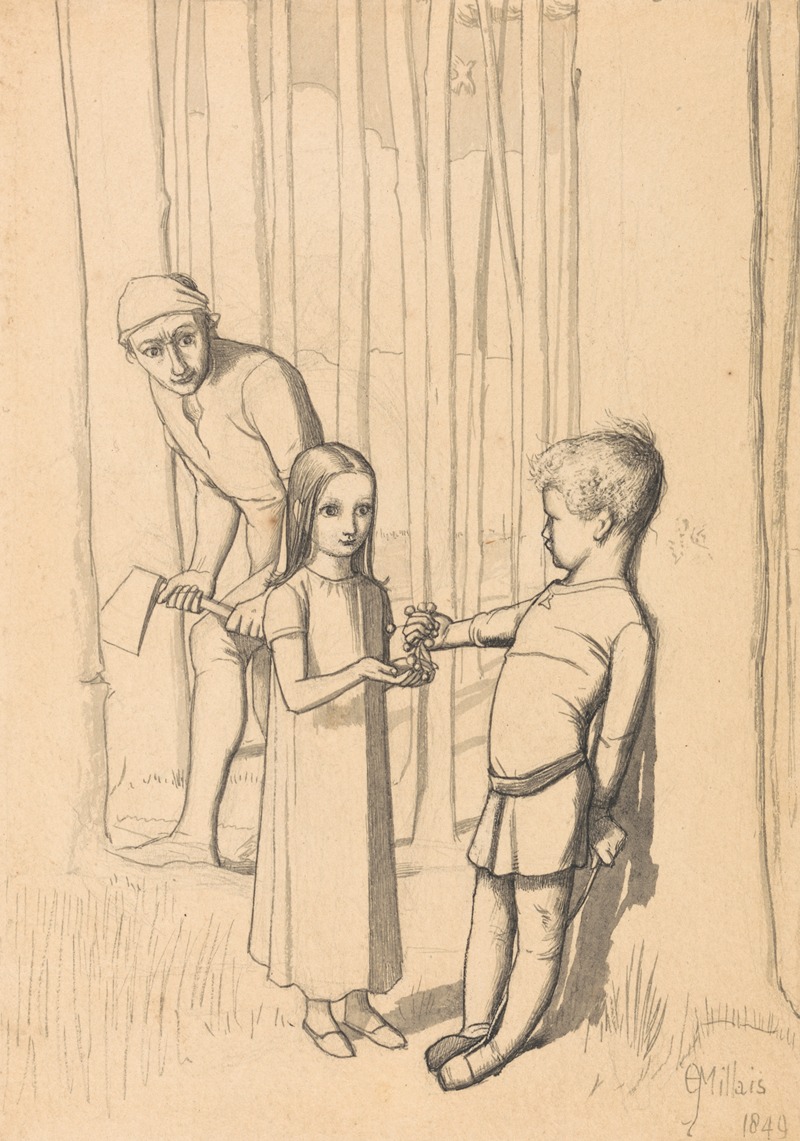 Sir John Everett Millais - Study for The Woodman’s Daughter