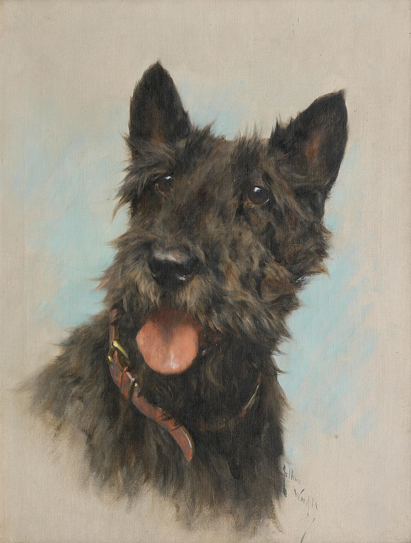 Arthur Wardle - Portrait of a Scottish Terrier