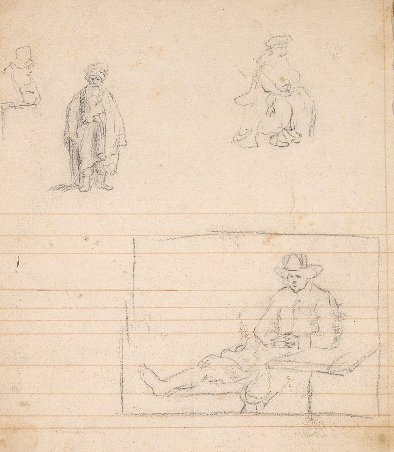 Sir Joshua Reynolds - Four Sketches of Man