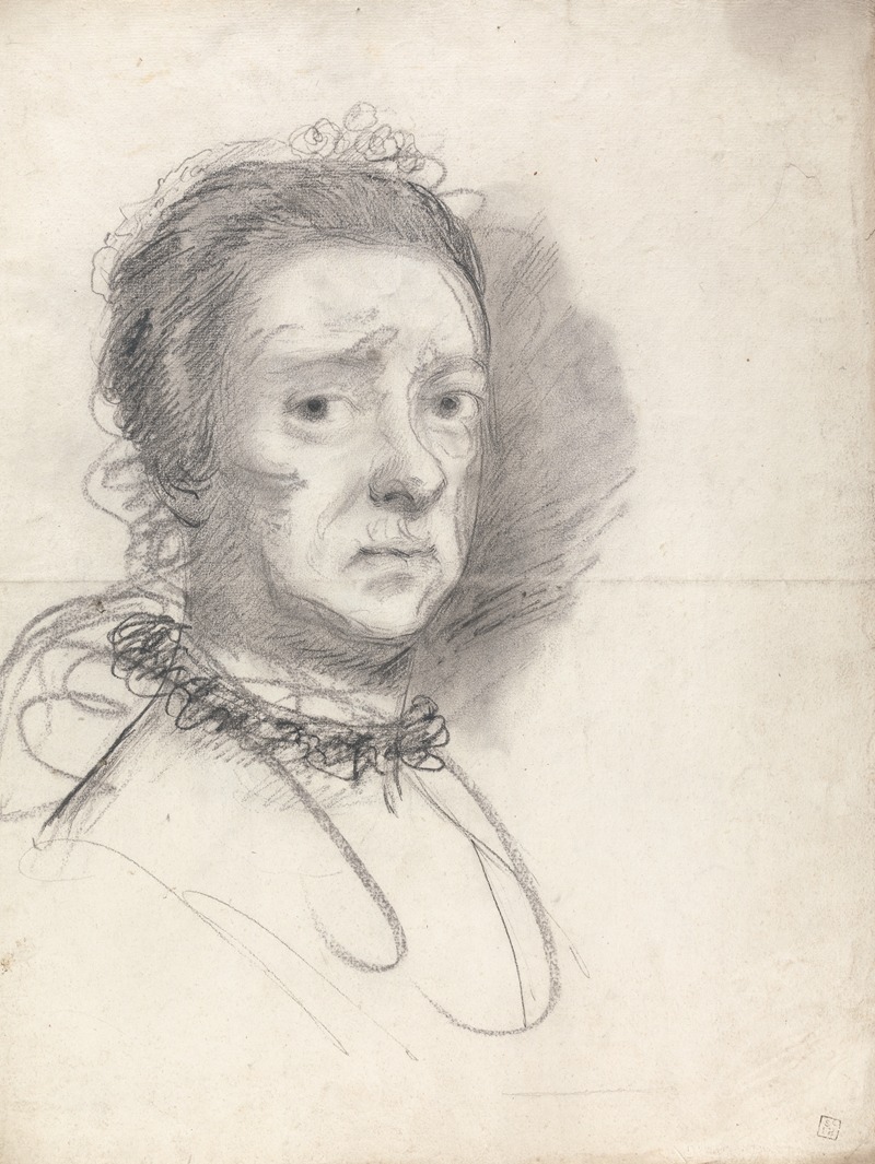 Sir Joshua Reynolds - Head of an elderly lady: studies from Raphael’s Disputation