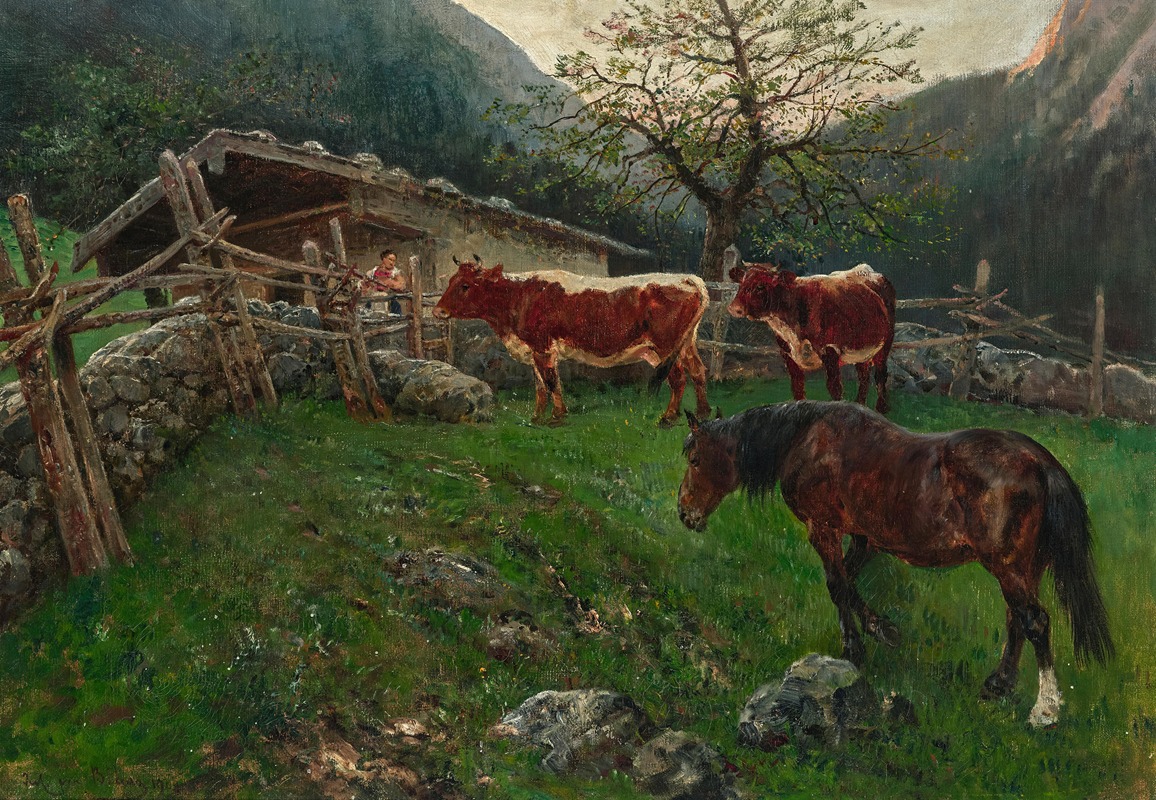 Julius von Blaas - Alm